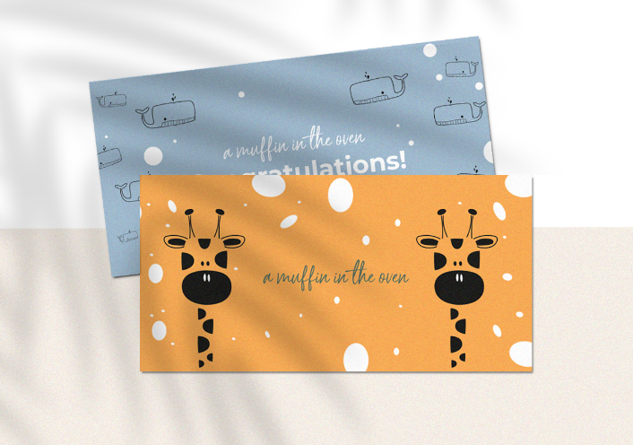 handmade baby clothing gift cards